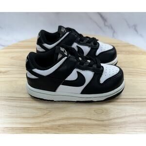 Nike Dunk Low Panda Black White Shoes Sneakers CW1589-100 Baby Size 7C